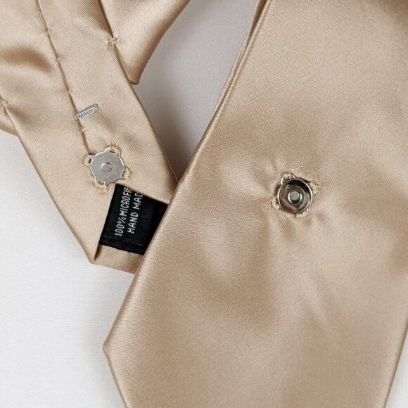 Formal Unisex Ascot - Wedding Ascot - Tuxedo Tie - Champagne Colored Tie - Picture 3 of 7